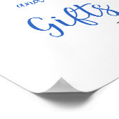 Etwas Blau vor dem Brautparty-Zeichen Poster (Ecke)