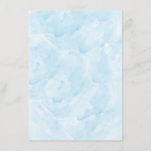 Etwas Blau Vor dem Duschen Brautparty Menükarte (Rückseite)