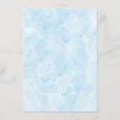 Etwas Blau Vor dem Duschen Brautparty Menükarte (Rückseite)