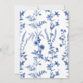 Etwas Blau vor dem "I do" Blumenkohl-Brautparty Einladung (Rückseite)