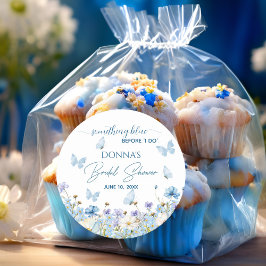 Etwas Blau vor dem "I do" Blumenkohl-Brautparty Runder Aufkleber