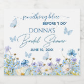 Etwas Blau vor dem "I do" Blumenkohl-Brautparty Schaumweinetikett (Einzelnes Label)