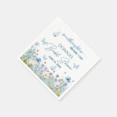 Etwas Blau vor dem "I do" Blumenkohl-Brautparty Serviette (Ecke)