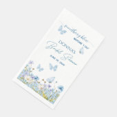 Etwas Blau vor dem "I do" Blumenkohl-Brautparty Serviette (Ecke)