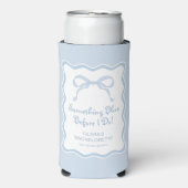 Etwas Blau vor dem Junggeselinnen-Abschied Selters Dosenkühler (Seltzer Vorderseite)