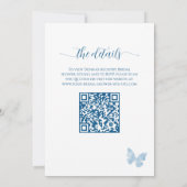 Etwas Blau vor dem QR-Code-Brautparty "I do" Einladung (Rückseite)