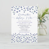 Etwas Blau vor dem Sommer Brautparty Einladung (Stehend Vorderseite)