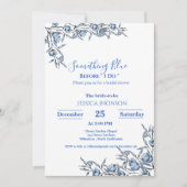 Etwas Blau vor dem staubigen Brautparty Einladung (Vorderseite)