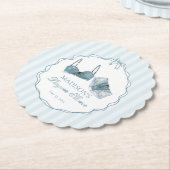 Etwas Blau Wäsche Dusche Spitze Junggesellinnenabs Untersetzer (angewinkelt)