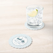 Etwas Blau Wäsche Dusche Spitze Junggesellinnenabs Untersetzer (Vor Ort)