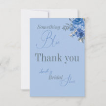 Etwas Blau Wasserfarbe Floral Brautparty