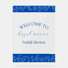 Etwas Blau Willkommen in Brautparty Acrylschild