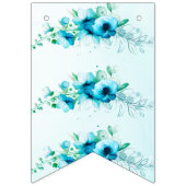 Etwas Blaue Braut, um ein blumiges Brautparty zu s Wimpelkette (Erste Fahne)