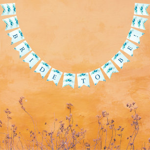 Etwas Blaue Braut, um ein blumiges Brautparty zu s Wimpelkette