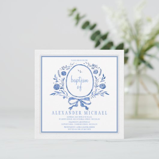 Etwas blaue Einladung (Stehend Vorderseite)