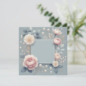 Etwas Blaue Einladung Ankündigung (Stehend Vorderseite)