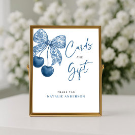 Etwas Blaue Hochzeitsdusche Karten & Geschenk Schi Poster