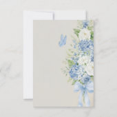 Etwas Blaue Hortensie Dankeskarte (Rückseite)