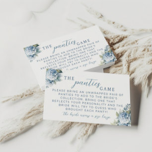 Etwas Blaue Hortensien Schlüpfer Spiel Einsatzkart Begleitkarte