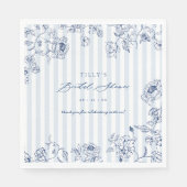 Etwas Blaue Papiertücher Brautparty-Party Serviette (Vorderseite)