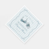 Etwas Blaue Wäsche Brautparty Serviette (Ecke)