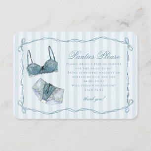 Etwas Blaue Wäsche Dusche Slips Bitte Begleitkarte