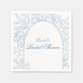 Etwas Blaue Wildblumen-Hochzeitsduscheinladung Serviette