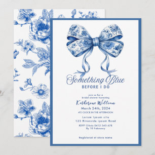Etwas blaues Band Chinoiserie Brautparty Einladung