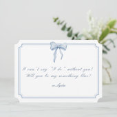 Etwas Blaues Band Einladung (Stehend Vorderseite)