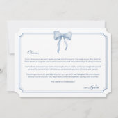 Etwas Blaues Band Einladung (Rückseite)