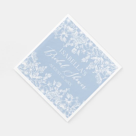 Etwas Blaues, bevor ich Brautparty Napkins mache Serviette (Ecke)