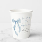 Etwas Blaues, bevor ich den Brautstrauß binde Jung Pappbecher (Rückseite)