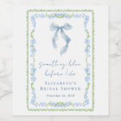 Etwas Blaues, bevor ich den Brautstrauß binde Jung Weinetikett (Einzelnes Label)