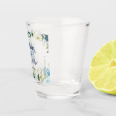 Etwas Blaues, bevor ich die Navy Floral mache Schnapsglas (Rechts)