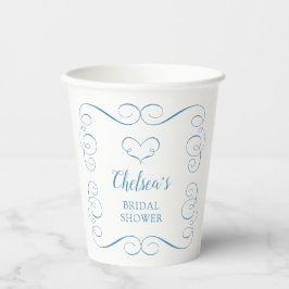 Etwas Blaues, bevor ich eine elegante Bridal Showe Pappbecher