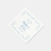 Etwas Blaues, bevor ich eleganten Brautdusche mach Serviette (Ecke)