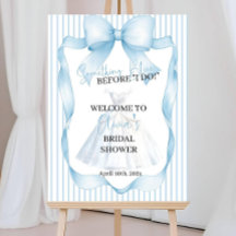 Etwas Blaues bevor ich es tue - Brautparty-Schild