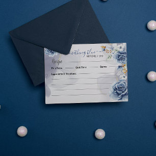 Etwas Blaues, bevor ich es tue Rezept Begleitkarte