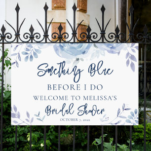 Etwas Blaues bevor ich heirate Florale Babyparty z Banner