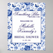 Etwas Blaues bevor ich heirate - Florale Brautpart Poster (Vorne)