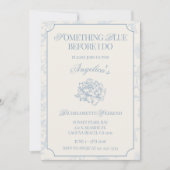 Etwas Blaues, bevor ich heirate: Junggesellinnen-A Einladung (Vorderseite)