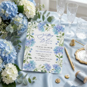 Etwas Blaues bevor ich Hydrangea-Brautjungfernpart Einladung