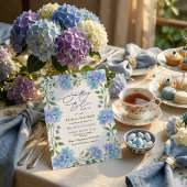 Etwas Blaues bevor ich Hydrangea-Brautjungfernpart Einladung