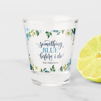 Etwas Blaues bevor ich Navy Floral mache Schnapsglas