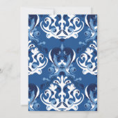 Etwas blaues, blühendes Chinoiserie-Brautparty Einladung (Rückseite)