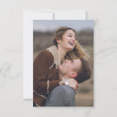 Etwas Blaues Blumenmuster vor dem Foto Brautparty Einladung (Rückseite)