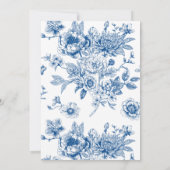 Etwas blaues Bogen-Chinoiserie-Brautparty Einladung (Rückseite)