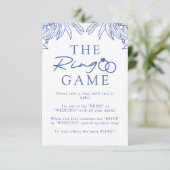 Etwas Blaues Botanisches Don't Say Bride Begleitkarte (Stehend Vorderseite)