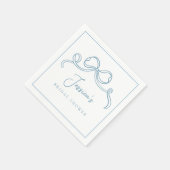 Etwas Blaues: Brautdusche Serviette (Ecke)