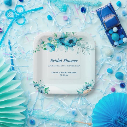 Etwas Blaues Brautparty Pappteller (Party)